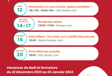 Les RDV Info-Jeunes Lyon - décembre 2023