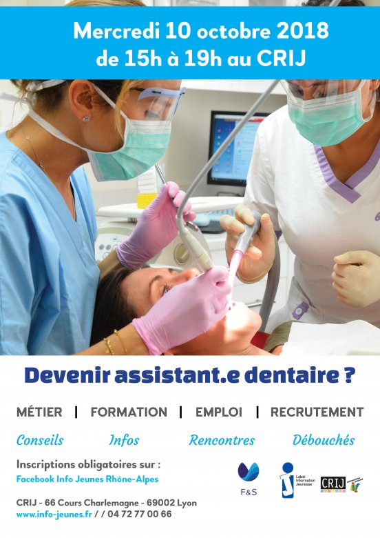 Devenir Assistant Dentaire- découverte métier - CRIJ - Lyon 2