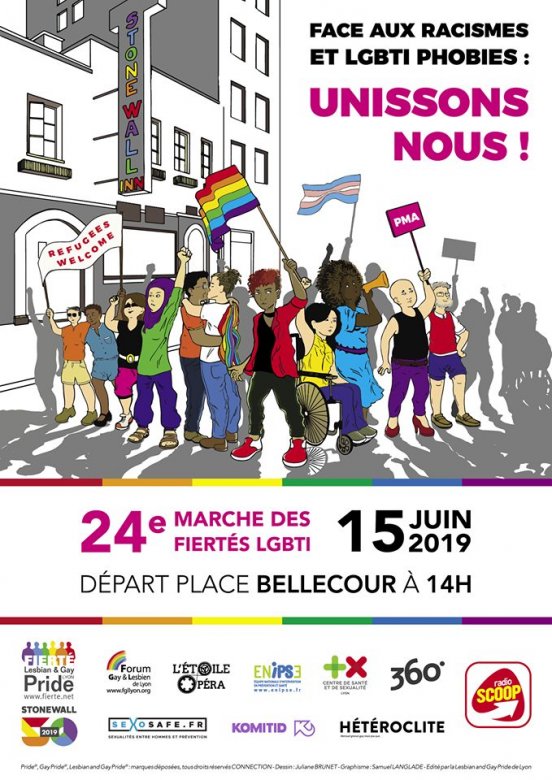 Marche des fiertés - Gay Pride Lyon 2019 - samedi 15 juin 2019 