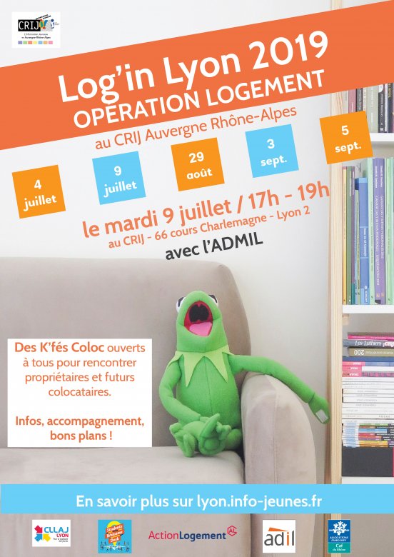 Log’in Lyon 2019, opération logement,  K'fés coloc', CRIJ Auvergne-Rhône-Alpes, Lyon 2e