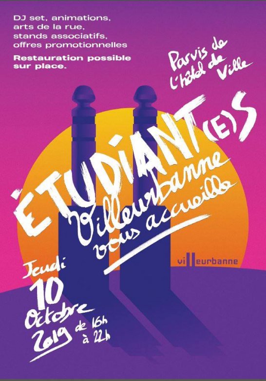 Villeurbanne accueille ses étudiant·e·s ! jeudi 10 octobre 2019 de 16h à 22h Gratte-Ciel
