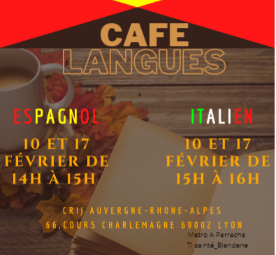 Affiche café langues