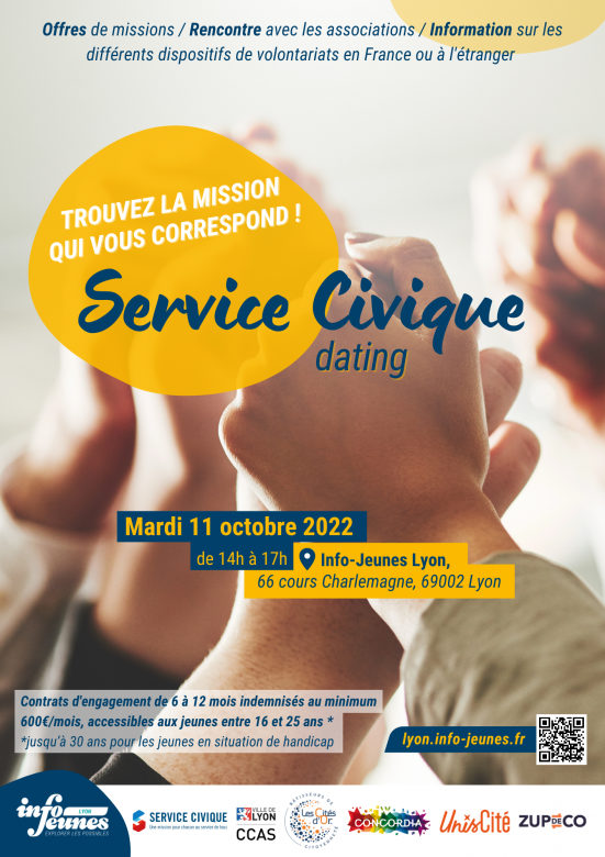 Service Civique Dating Info-jeunes lyon mardi 11/10/2022