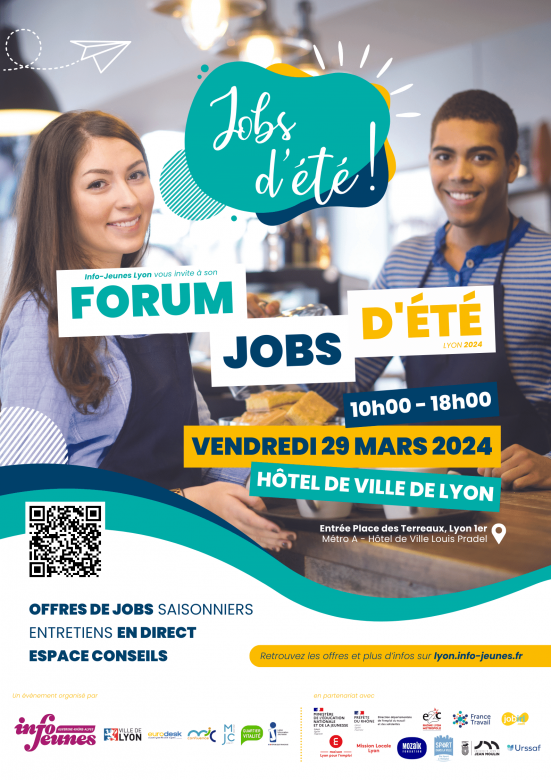 affiche Forum recrutement jobs d'été de Lyon édition 2024