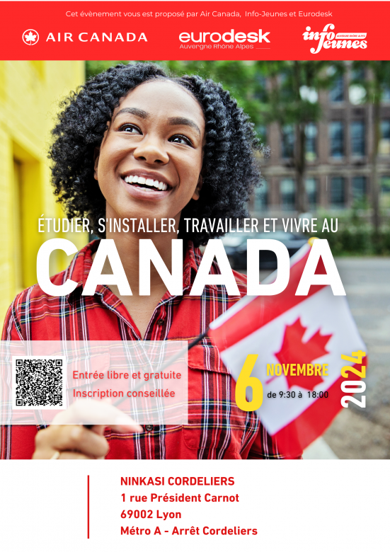 Salon "Etudier, s'installer, travailler et vivre au Canada" - à Lyon 2e le 6/11/2024